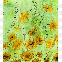 黄色花朵背景-空若网 黄色花朵背景-空若网