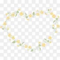 手绘黄色花朵爱心-空若网 手绘黄色花朵爱心-空若网