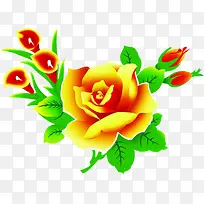 黄色卡通可爱花朵-空若网 黄色卡通可爱花朵-空若网