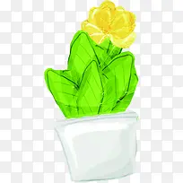 黄色水彩花朵植物-空若网 黄色水彩花朵植物-空若网