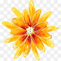 手绘黄色水彩花朵-空若网 手绘黄色水彩花朵-空若网