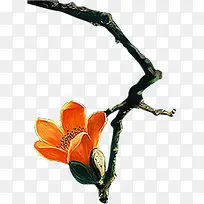 ��ɫ���廨����֦-������