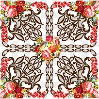 正方形对称图案-空若网 正方形对称图案-空若网