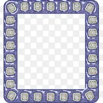 卡通手绘蓝色方形装饰边框-空若网 卡通手绘蓝色方形装饰边框-空若网