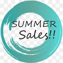 矢量蓝色墨迹圈标签-空若网 矢量蓝色墨迹圈标签-空若网