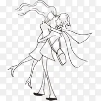 手绘卡通情侣-空若网 手绘卡通情侣-空若网