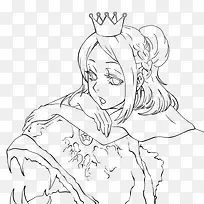 手绘人物线稿-空若网 手绘人物线稿-空若网