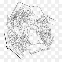 卡通手绘线稿-空若网 卡通手绘线稿-空若网