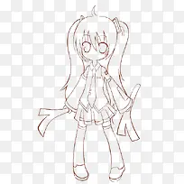 线描手绘人物-空若网 线描手绘人物-空若网