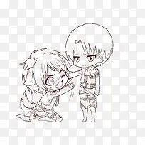 手绘人物线稿-空若网 手绘人物线稿-空若网