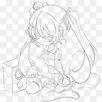 手绘人物线稿-空若网 手绘人物线稿-空若网