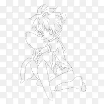 线描手绘人物-空若网 线描手绘人物-空若网