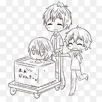 卡通手绘线稿-空若网 卡通手绘线稿-空若网