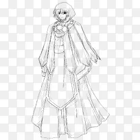 线描人物手绘-空若网 线描人物手绘-空若网