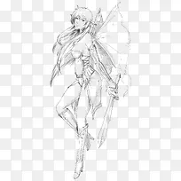 线描手绘人物-空若网 线描手绘人物-空若网