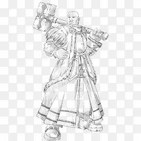 线描人物手绘-空若网 线描人物手绘-空若网