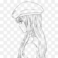 手绘人物线稿-空若网 手绘人物线稿-空若网