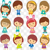 矢量手绘卡通人物-空若网 矢量手绘卡通人物-空若网