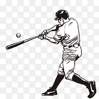 手绘棒球人物-空若网 手绘棒球人物-空若网