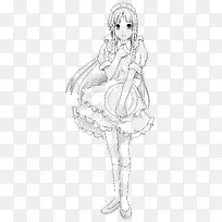 线描人物手绘-空若网 线描人物手绘-空若网