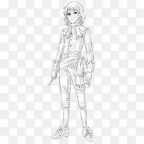 线描手绘人物-空若网 线描手绘人物-空若网