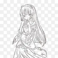 手绘人物线稿-空若网 手绘人物线稿-空若网