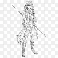 手绘人物线稿-空若网 手绘人物线稿-空若网