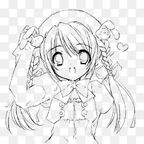 卡通手绘线稿-空若网 卡通手绘线稿-空若网