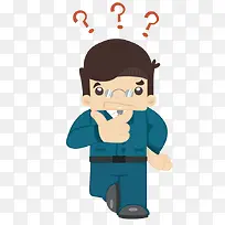 手绘卡通人物疑问形象-空若网 手绘卡通人物疑问形象-空若网
