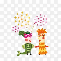 彩色卡通版的动画人物-空若网 彩色卡通版的动画人物-空若网