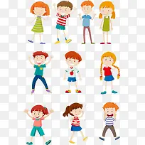 矢量手绘卡通人物-空若网 矢量手绘卡通人物-空若网