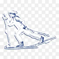 手绘卡通滑雪人物形象-空若网 手绘卡通滑雪人物形象-空若网