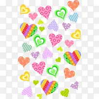 多彩爱心背景-空若网 多彩爱心背景-空若网