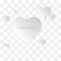 情人节白色爱心-空若网 情人节白色爱心-空若网