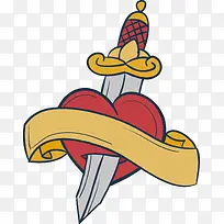 卡通爱心与鸽子矢量素材-空若网 卡通爱心与鸽子矢量素材-空若网