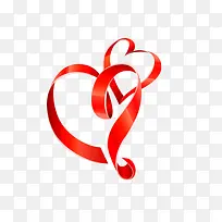 214情人节彩带爱心素材免抠-空若网 214情人节彩带爱心素材免抠-空若网