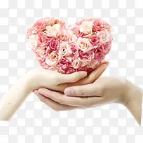 手捧的爱心玫瑰花七夕情人节-空若网 手捧的爱心玫瑰花七夕情人节-空若网