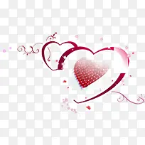 七夕情人节元素双爱心-空若网 七夕情人节元素双爱心-空若网
