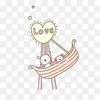 手绘爱心转船图案-空若网 手绘爱心转船图案-空若网