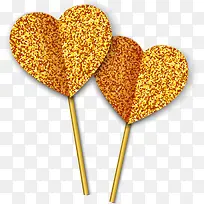 矢量手绘金色爱心-空若网 矢量手绘金色爱心-空若网