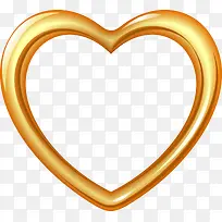 矢量手绘金色爱心-空若网 矢量手绘金色爱心-空若网