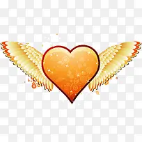 矢量手绘爱心翅膀-空若网 矢量手绘爱心翅膀-空若网