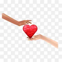 矢量手绘手捧爱心-空若网 矢量手绘手捧爱心-空若网