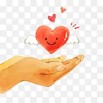 手捧爱心-空若网 手捧爱心-空若网