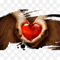 手捧爱心-空若网 手捧爱心-空若网