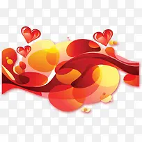 中秋节手绘红黄色爱心-空若网 中秋节手绘红黄色爱心-空若网