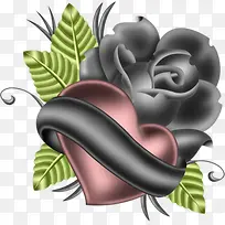 爱心黑玫瑰-空若网 爱心黑玫瑰-空若网