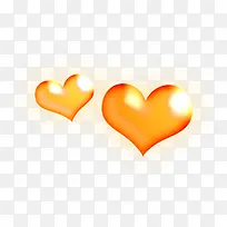 黄色亮光爱心手绘-空若网 黄色亮光爱心手绘-空若网