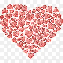 线条爱心手绘粉色-空若网 线条爱心手绘粉色-空若网