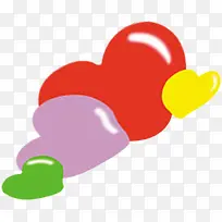 彩色创意手绘爱心设计-空若网 彩色创意手绘爱心设计-空若网